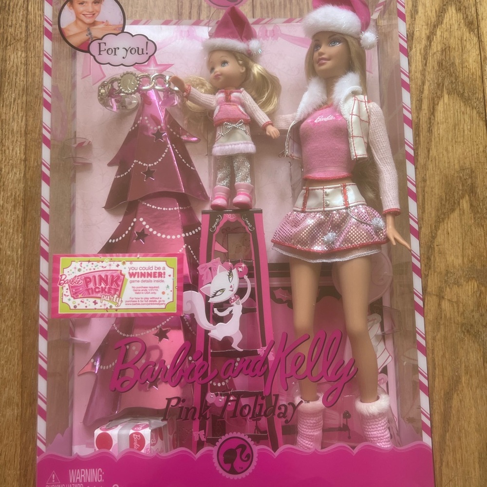 Barbie and Kelly Pink Holiday Set